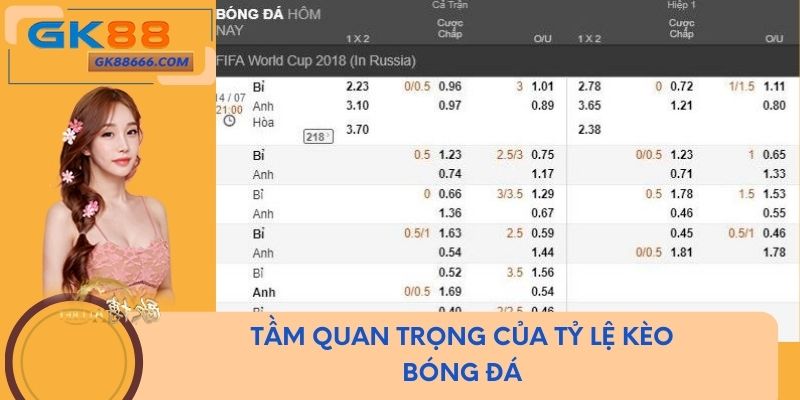 Tầm quan trọng của tỷ lệ kèo bóng đá